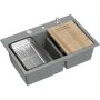 Zlewozmywak GraniteQ 76x50 cm szary/grafitowy/onyx HQC7650U5BS Quadron Marc 120 zdj.5