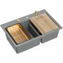 Zlewozmywak GraniteQ 76x50 cm szary/grafitowy/onyx HQC7650U5PVDC1 Quadron Marc 120 zdj.1