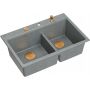 Zlewozmywak GraniteQ 76x50 cm szary/grafitowy/onyx HQC7650U5PVDC1 Quadron Marc 120 zdj.3