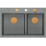 Zlewozmywak GraniteQ 76x50 cm szary/grafitowy/onyx HQC7650U5PVDC1 Quadron Marc 120 zdj.5