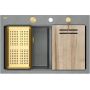 Zlewozmywak GraniteQ 76x50 cm szary/grafitowy/onyx HQC7650U5PVDG1 Quadron Marc 120 zdj.5
