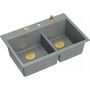 Zlewozmywak GraniteQ 76x50 cm szary/grafitowy/onyx HQC7650U5PVDG1 Quadron Marc 120 zdj.3