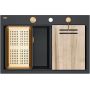 Zlewozmywak GraniteQ 76x50 cm czarny HQC7650U7PVDC1 Quadron Marc 120 zdj.5