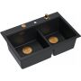 Zlewozmywak GraniteQ 76x50 cm czarny HQC7650U7PVDC1 Quadron Marc 120 zdj.3