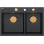 Zlewozmywak GraniteQ 76x50 cm czarny HQC7650U7PVDC1 Quadron Marc 120 zdj.4