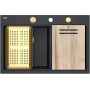 Zlewozmywak GraniteQ 76x50 cm czarny HQC7650U7PVDG1 Quadron Marc 120 zdj.3