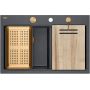 Zlewozmywak GraniteQ 76x50 cm czarny HQC7650U8PVDC1 Quadron Marc 120 zdj.3