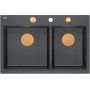 Zlewozmywak GraniteQ 76x50 cm czarny HQC7650U8PVDC1 Quadron Marc 120 zdj.5