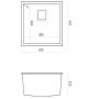 Zlewozmywak GraniteQ 42x42 cm HQD4242U5BS Quadron David zdj.2