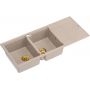 Zlewozmywak GraniteQ 116x50 cm beżowy HQE11650U2PVDG1P2O Quadron Evan zdj.1