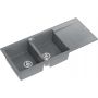 Zlewozmywak GraniteQ 116x50 cm szary/grafitowy/onyx HQE11650U5BSP2O Quadron Evan zdj.3