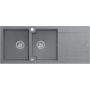 Zlewozmywak GraniteQ 116x50 cm szary/grafitowy/onyx HQE11650U5BSP2O Quadron Evan zdj.1