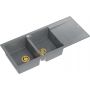 Zlewozmywak GraniteQ 116x50 cm szary/grafitowy/onyx HQE11650U5PVDG1P2O Quadron Evan zdj.3