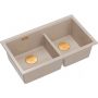 Zlewozmywak GraniteQ 76x45 cm beżowy HQL7645U2PVDC1U Quadron Logan zdj.1