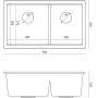 Zlewozmywak GraniteQ 76x45 cm beżowy HQL7645U2PVDG1U Quadron Logan zdj.2
