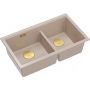 Zlewozmywak GraniteQ 76x45 cm beżowy HQL7645U2PVDG1U Quadron Logan zdj.1