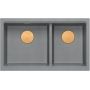 Zlewozmywak GraniteQ 76x45 cm szary/grafitowy/onyx HQL7645U5PVDC1U Quadron Logan zdj.3