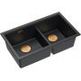 Zlewozmywak GraniteQ 76x45 cm czarny HQL7645U7PVDC1U Quadron Logan zdj.1