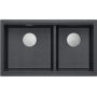 Zlewozmywak GraniteQ 76x45 cm czarny HQL7645U8BSU Quadron Logan zdj.3