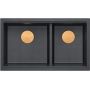 Zlewozmywak GraniteQ 76x45 cm czarny HQL7645U8PVDC1U Quadron Logan zdj.3