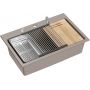 Zlewozmywak GraniteQ 76x50 cm szary/grafitowy/onyx-beżowy HQM7650U4BS Quadron Marc zdj.3