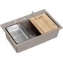 Zlewozmywak GraniteQ 76x50 cm szary/grafitowy/onyx-beżowy HQM7650U4BS Quadron Marc zdj.5