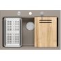 Zlewozmywak GraniteQ 76x50 cm szary/grafitowy/onyx-beżowy HQM7650U4BS Quadron Marc zdj.6