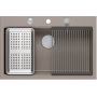 Zlewozmywak GraniteQ 76x50 cm szary/grafitowy/onyx-beżowy HQM7650U4BS Quadron Marc zdj.8