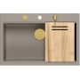 Zlewozmywak GraniteQ 76x50 cm szary/grafitowy/onyx-beżowy HQM7650U4PVDG1 Quadron Marc zdj.3
