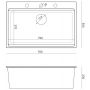 Zlewozmywak GraniteQ 76x50 cm HQM7650U8BS Quadron Marc zdj.2
