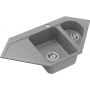 Zlewozmywak GraniteQ 95.5x49 cm szary/grafitowy/onyx HRQ9549SZK Quadron Rick zdj.3