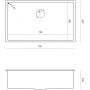 Zlewozmywak stalowy z syfonem 74x44 cm MF7444PVDBSC1I Quadron Anthony zdj.2