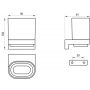 Kubek na szczoteczki czarny X07P1377 Ravak Chrome II zdj.2