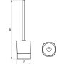 Szczotka toaletowa stojąca czarna X07P1385 Ravak Chrome II zdj.2