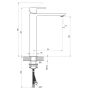 Bateria umywalkowa stojąca czarna X070459 Ravak Chrome II zdj.2