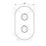 Bateria wannowo-prysznicowa podtynkowa termostatyczna czarna X070469 Ravak Chrome II zdj.2