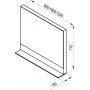 Lustro 80x71 cm prostokątne biały X000001044 Ravak Formy zdj.2