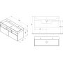 Szafka 120x45x45 cm podumywalkowa wisząca biała X000001053 Ravak Natural zdj.2