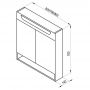 Szafka 60x14x76 cm z lustrem biała X000001469 Ravak Classic II zdj.2
