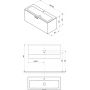 Szafka 100x38x40 cm podumywalkowa wisząca biała X000001643 Ravak Clear II zdj.2
