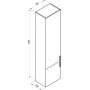 Szafka 40x25x155 cm boczna wisząca biała X000001649 Ravak Clear II zdj.2
