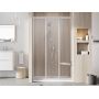 Drzwi prysznicowe 80 cm rozsuwane satyna mat/szkło ze wzorem 00V40UR2ZG Ravak Supernova zdj.1