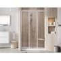 Drzwi prysznicowe 130 cm rozsuwane satyna mat/szkło przezroczyste 00VJ0UR2Z1 Ravak Supernova zdj.1