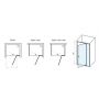Drzwi prysznicowe 120 cm uchylne 03GG0101Z1 Ravak Pivot zdj.3