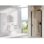 Drzwi prysznicowe 90 cm uchylne czarny mat/szkło przezroczyste 0QV70300Z1 Ravak Chrome zdj.1