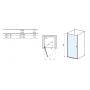 Drzwi prysznicowe 90 cm uchylne satyna mat/szkło przezroczyste 0QV70U00Z1 Ravak Chrome zdj.2