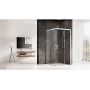 Kabina prysznicowa 100x100 cm kwadratowa satyna mat/szkło przezroczyste 1WVAAU00Z1 Ravak Matrix zdj.1