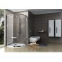 Kabina prysznicowa półokrągła 100x100 cm aluminium 376AAC00Z1 Ravak Pivot zdj.5