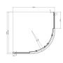 Kabina prysznicowa 90x90 cm półokrągła aluminium połysk/szkło przezroczyste 3BM70C40Z1 Ravak Blix II zdj.2