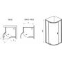 Kabina prysznicowa 90x90 cm półokrągła biały połysk/szkło przezroczyste 3O677100Z1 Ravak Nexty zdj.2